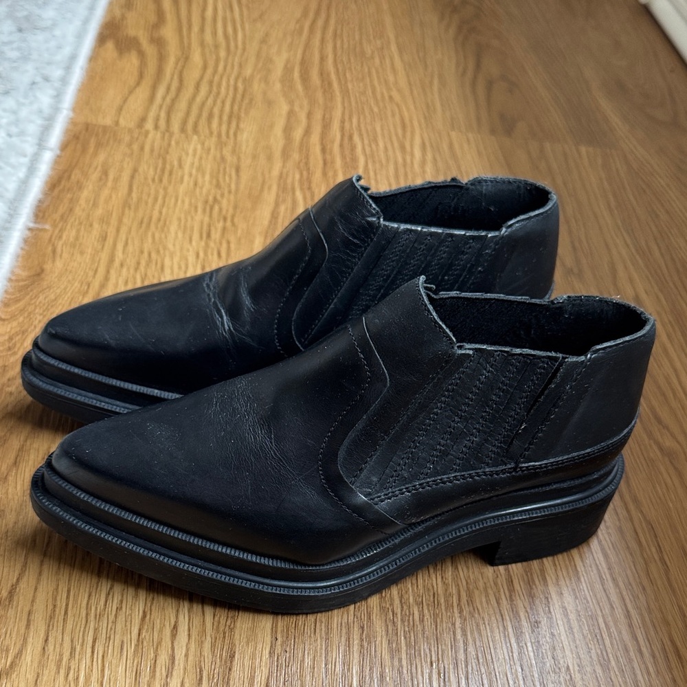 Zara Black Leather women Boots